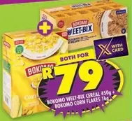 bokomo - WEET-BIX CEREAL 450g, CORN FLAKES 1kg