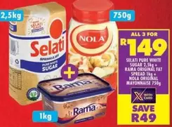 Selati - PURE WHITE SUGAR + ORIGINAL FAT SPREAD + ORIGINAL MAYONNAISE