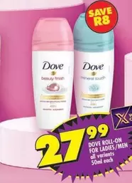 Dove - ROLL-ON FOR LADIES/MEN