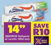 Aquafresh - Toothpaste