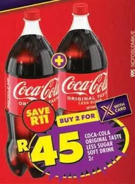 Coca cola - ORIGINAL TASTE LESS SUGAR SOFT DRINK