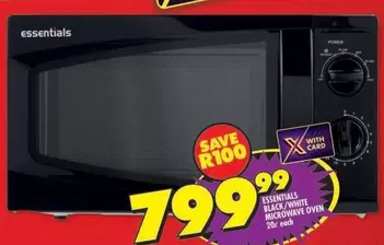 Essentials - BLACK/WHITE MICROWAVE OVEN