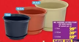 VICTORIA PLANT POT WITH SAUCER