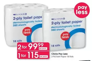 clicks - 2-ply toilet paper