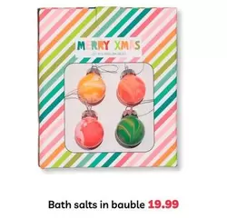 Bath salts in bauble
