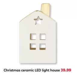 Christmas ceramic LED light house