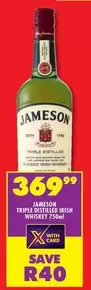 Jameson - Triple Distilled Irish Whiskey 750ml