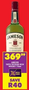 Jameson - Triple Distilled Irish Whiskey 750ml