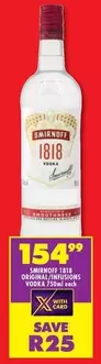 Smirnoff - 1818 Original/Infusions Vodka 750ml
