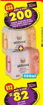 Bernini - SPARKLING GRAPE CLASSIC / AMBER / BLUSH SPIRIT COOLER