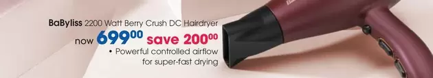 Babyliss - Berry Crush DC Hardryer
