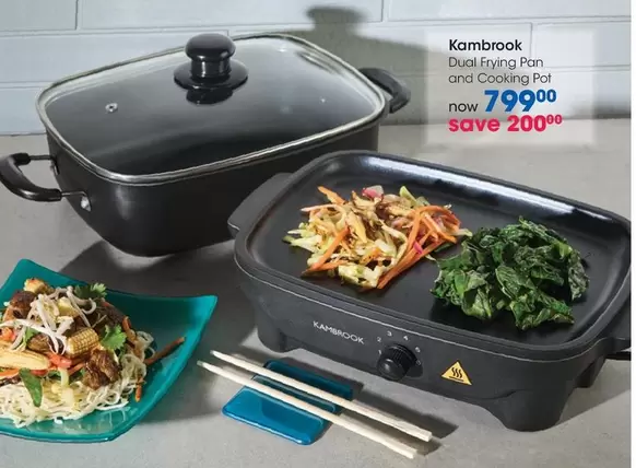 Kambrook - Dual Frying Pan and Cooking Pot