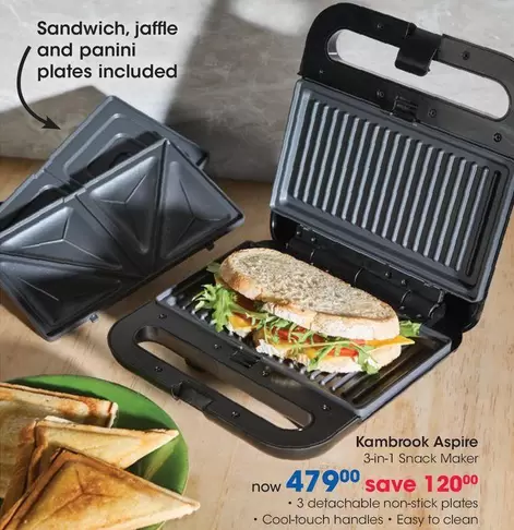 Kambrook - 3-in-1 Snack Maker