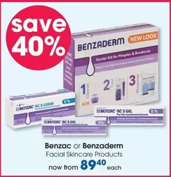 New Look - Benzac or Benzaderm Facial Skincare Products