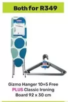Hanger 10+5 Free PLUS Classic Ironing Board 92 x 30 cm