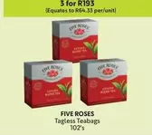 FIVE ROSES - Tagless Teabags