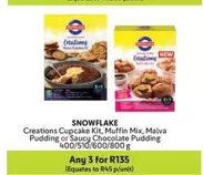 Snowflake - Creations Cupcake Kit, Muffin Mix, Malva Pudding or Saucy Chocolate Pudding