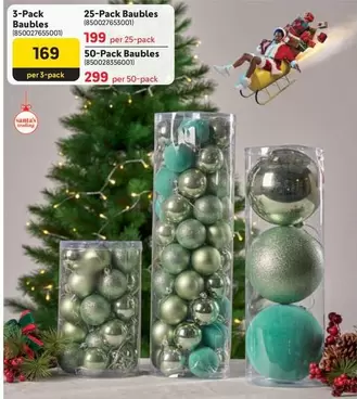 3-Pack Baubles, 25-Pack Baubles, 50-Pack Baubles
