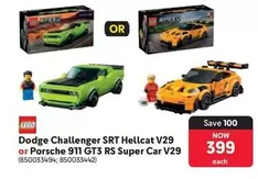LEGO - Dodge Challenger SRT Hellcat V29 or Porsche 911 GT3 RS Super Car V29