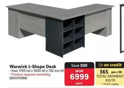 Warwick - L-Shape Desk