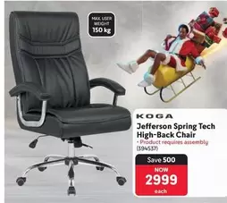 Jefferson Spring Tech High-Back Chair