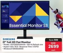 Samsung - 27" Full HD Flat Monitor