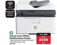 HP - Colour Laser 179fnw Multifunction Printer