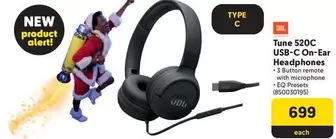 jbl - Tune 520C USB-C On-Ear Headphones