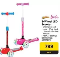 Barbie - 3-Wheel LED Scooter