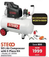 50 L Air Compressor with 5-Piece Kit