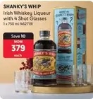 Irish Whiskey Liqueur with 4 Shot Glasses