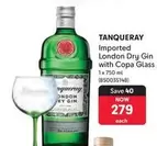 Tanqueray - London Dry Gin with Copa Glass