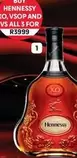 Hennessy - XO, VSOP AND VS ALL 3 FOR