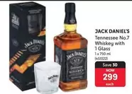 Jack Daniel's - Tennessee No.7 Whiskey with 1 Glass