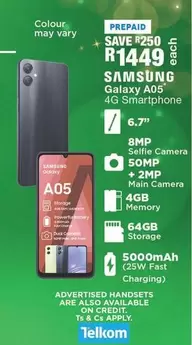 Samsung - Galaxy A05 4G Smartphone