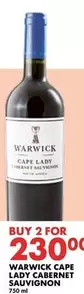 Warwick - CAPE LADY CABERNET SAUVIGNON