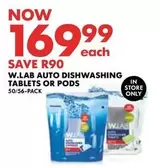 AUTO DISHWASHING TABLETS OR PODS