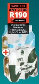 Savanna - Premium Dry/ Light Cider NRB