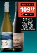 Neil Ellis - West Coast Sauvignon Blanc White, Short Left Red Blend Wine