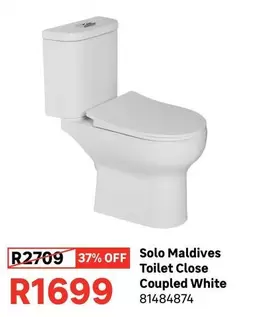 Solo Maldives Toilet Close Coupled White