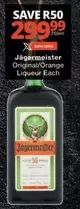 Jagermeister - Original/Orange Liqueur Each