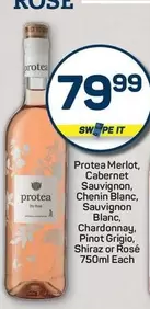 Protea - Merlot, Cabernet Sauvignon, Chenin Blanc, Sauvignon Blanc, Chardonnay, Pinot Grigio, Shiraz or Rosé