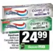 Aquafresh - Active or Complete Care Toothpaste