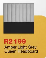 Amber Light Grey Queen Headboard