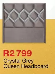 Crystal Grey Queen Headboard