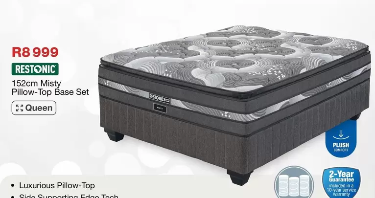 Restonic - 152cm Misty Pillow-Top Base Set