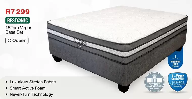 Restonic - 152cm Vegas Base Set