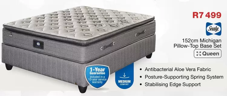 Sealy - 152cm Michigan Pillow-Top Base Set