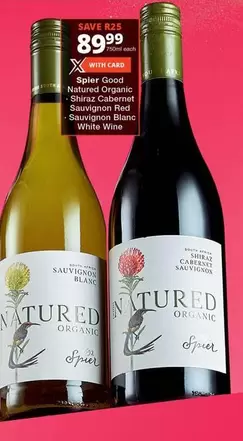Spier - Good Natured Organic Shiraz Cabernet Sauvignon Red Sauvignon Blanc White Wine