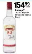 Smirnoff - 1818 Original/ Infusions Vodka